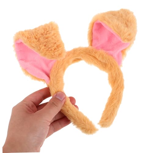 INOOMP Hund Ohren Haarreif mit Plüsch Schleife und Leichter und Bequemer Hundekostüm Zubehör für Jungen Mädchen für Fasching Geburtstag Halloween und Tier Cosplay von INOOMP
