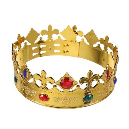 INOOMP Kostüm Königskrone für Herren Weiches Material Design Verstellbares Stirnband für Halloween Fasching Geburtstagsfeiern und Karneval Königlicher Kopfschmuck für und Königskostüme INOOMP Kostüm Königskrone für Herren Weiches Material Design Verstellbares Stirnband für Halloween Fasching Geburtstagsfeiern und Karneval Königlicher Kopfschmuck für und Königskostüme von INOOMP