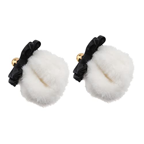 INOOMP Kuscheligen Bärenohren Haarklammern Leichte Tragbare Haarnadeln mit Handgemachtem Plüsch Bogen in Schwarz und Weiß Niedliches Mädchen Haar Accessoire für Partys und Alltag INOOMP Kuscheligen Bärenohren Haarklammern Leichte Tragbare Haarnadeln mit Handgemachtem Plüsch Bogen in Schwarz und Weiß Niedliches Mädchen Haar Accessoire für Partys und Alltag von INOOMP
