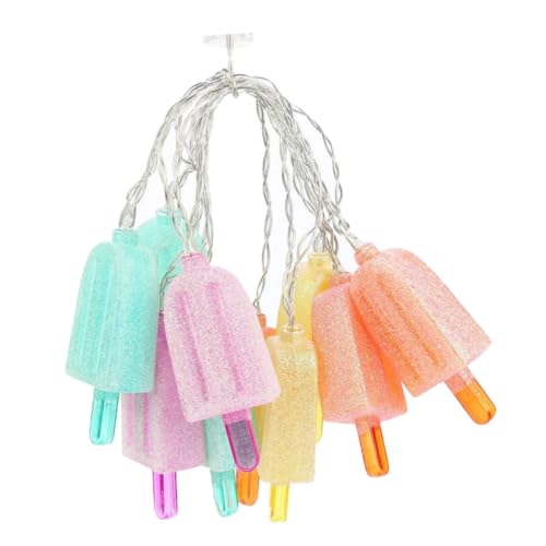 INOOMP LED Eiscreme Lichterkette Leds Batteriebetrieben Kunststoff Kinderzimmerdekoration Batteriebetriebene Fairy Lights für Indoor Party und Festtagsbeleuchtung Zufällige Farbe INOOMP LED Eiscreme Lichterkette Leds Batteriebetrieben Kunststoff Kinderzimmerdekoration Batteriebetriebene Fairy Lights für Indoor Party und Festtagsbeleuchtung Zufällige Farbe von INOOMP