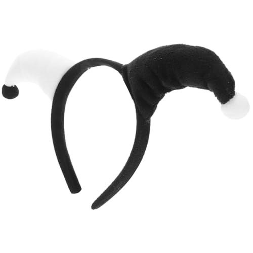 INOOMP Leichtes Clown Haarband mit Schwarzem Weiß Roter Design Stabiles Komfortables Kostüm Haarornament für Halloween Karneval Cosplay und Festliche Partys Langlebiger Rahmen Angenehmes von INOOMP