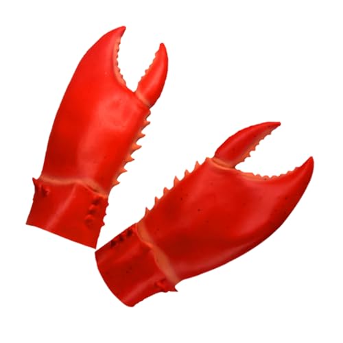 INOOMP Lustige Hummer Kostümmaske Rot Leichtgewichtige Krabbenklauen Handschuhe Für Halloween Karneval Cosplay Party von INOOMP