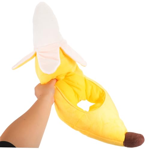 INOOMP Lustiger Plüsch-bananenhut Kostüm Kopfstück Weiches Bequemes Party-accessoire für Erwachsene Cosplay Halloween Vielseitige Verkleidung von INOOMP