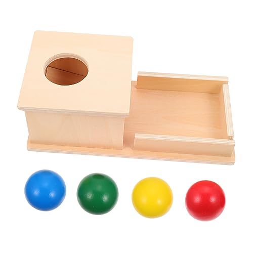 INOOMP Montessori Holzspielzeug Für Junge Mädchen Hand-Auge-koordination Bunte Bälle Im Frühes Lernspielzeug Für Kleinkinder Farbige Sortierbox Aus Hochwertigem Holz von INOOMP