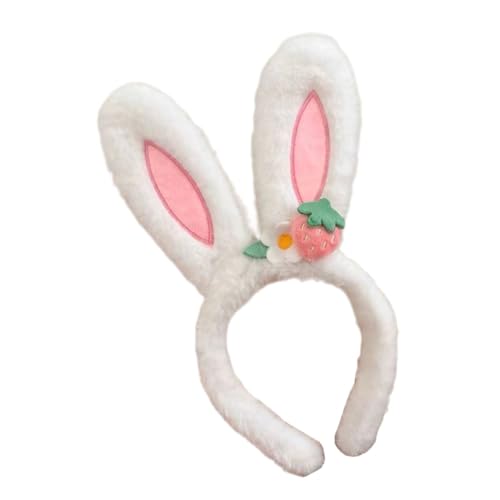 INOOMP Niedlicher Weißer Hasenohren Haarreif aus Weichem Material Leichtes Stirnband für Ostern Party und Cosplay Bequem Tragbar als für Mädchen und Festdekoration von INOOMP