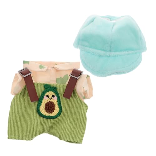 INOOMP Plüschpuppen-Set Kleidung Für Puppen Mini-puppenmütze Puppen-passendes Outfit Kleine Puppenmütze Puppenoverall Puppenkleidung Outfits Babypuppenkleid Puppe Weihnachtskleidung Stoff von INOOMP