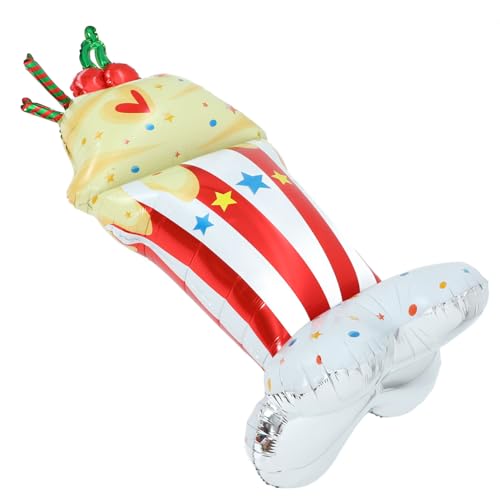 INOOMP Riesiger Aufblasbarer Eiscreme Ballon für Partys Stehendes Design aus Aluminiumfolie für Sommerfeiern und Hawaiianische Themenveranstaltungen Dekorative Partyballons für Erwachsene INOOMP Riesiger Aufblasbarer Eiscreme Ballon für Partys Stehendes Design aus Aluminiumfolie für Sommerfeiern und Hawaiianische Themenveranstaltungen Dekorative Partyballons für Erwachsene von INOOMP