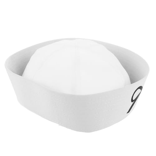 INOOMP Sailor Cosplay Hut mit Schleife Weißer Matrosen Kostüm Mütze für Damen Herren Party Verkleidung Zubehör Eleganter Stil INOOMP Sailor Cosplay Hut mit Schleife Weißer Matrosen Kostüm Mütze für Damen Herren Party Verkleidung Zubehör Eleganter Stil von INOOMP