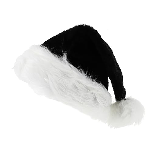 INOOMP Schwarze Plüsch Weihnachtsmütze für Halloween und Weihnachtsfeiern Lustiges Kostümzubehör für Erwachsene Einfache Handhabung Bleibt Sicher Dem Kopf INOOMP Schwarze Plüsch Weihnachtsmütze für Halloween und Weihnachtsfeiern Lustiges Kostümzubehör für Erwachsene Einfache Handhabung Bleibt Sicher Dem Kopf von INOOMP