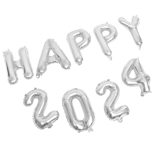 INOOMP Silber Folienballons Happy Zahlen Partydekoration Neujahr Luftballons Aluminiumfolie Wiederverwendbar für Silvester Geburtstagsfeier Festliche Atmosphäre INOOMP Silber Folienballons Happy Zahlen Partydekoration Neujahr Luftballons Aluminiumfolie Wiederverwendbar für Silvester Geburtstagsfeier Festliche Atmosphäre von INOOMP