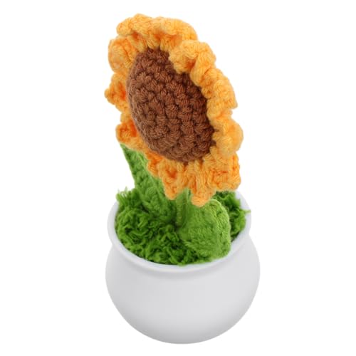 INOOMP Simulierte Sonnenblume Sonnenblumenplüsch Handarbeit gehäkelt Häkelblüten gestrickte Blumen Häkeltopf falsche Sonnenblumen gestrickte künstliche Blumen gestrickte Häkelblume Garn INOOMP Simulierte Sonnenblume Sonnenblumenplüsch Handarbeit gehäkelt Häkelblüten gestrickte Blumen Häkeltopf falsche Sonnenblumen gestrickte künstliche Blumen gestrickte Häkelblume Garn von INOOMP