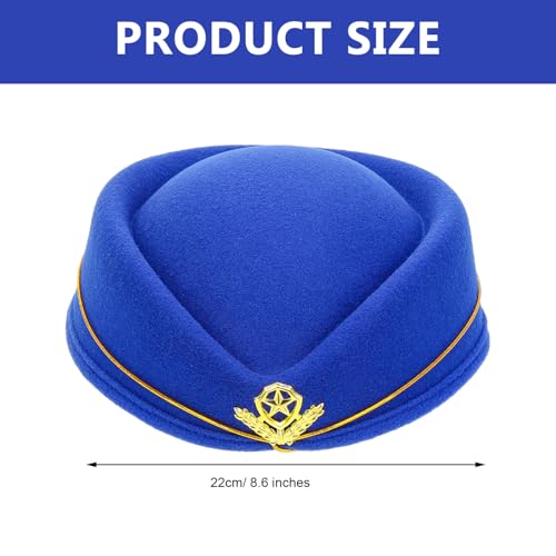 INOOMP Stewardess Hüte Damen Retro Begleiter Mütze Filz Beret Cosplay Accessoire Englischer Stil Modischer Wollfilz Pillbox Hut für Kostümveranstaltungen INOOMP Stewardess Hüte Damen Retro Begleiter Mütze Filz Beret Cosplay Accessoire Englischer Stil Modischer Wollfilz Pillbox Hut für Kostümveranstaltungen von INOOMP