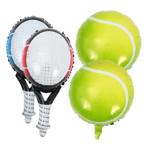 INOOMP Tennis Party Dekoration Set Teilig Aufblasbare Aluminiumfolie Tennisball Tennisschläger Luftballons Leichte Tragbare Grüne Ballons mit Aufhängelöchern für Indoor Outdoor INOOMP Tennis Party Dekoration Set Teilig Aufblasbare Aluminiumfolie Tennisball Tennisschläger Luftballons Leichte Tragbare Grüne Ballons mit Aufhängelöchern für Indoor Outdoor von INOOMP