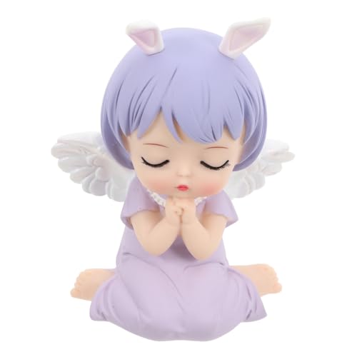 INOOMP Tortendekoration Engel Topper Kuchen Seine Kuchendekorationen Tortenaufsatz Regenbogen Weihnachten Miniatur Ornament Hochzeit Engel Tortenaufsatz Fee Tortenfigur Mädchen Lavendel von INOOMP