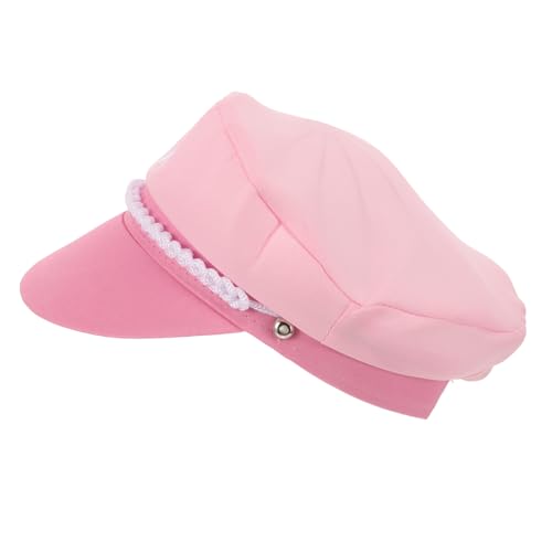 INOOMP Verstellbare Kapitänsmütze für Damen Rosa Matrosenhut Dekoratives Kostüm party accessoire Flache Yacht kappe Leichter Komfortabler Seglerhut für Cosplay und Festliche Anlässe INOOMP Verstellbare Kapitänsmütze für Damen Rosa Matrosenhut Dekoratives Kostüm party accessoire Flache Yacht kappe Leichter Komfortabler Seglerhut für Cosplay und Festliche Anlässe von INOOMP