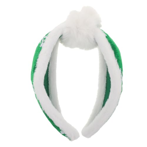 INOOMP Weihnachts-Stirnband aus Plüsch: Schneeflocken-Pailletten-Stirnband – Geknotetes Haar-Accessoire für Frauen und Teenager, Winterfest-Dekorationen von INOOMP