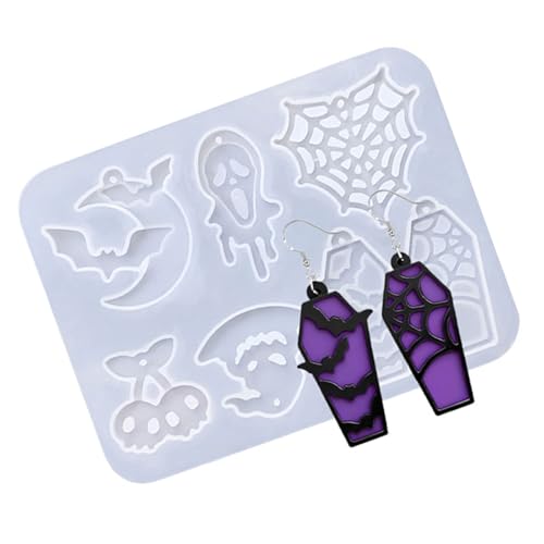 Handgefertigte Halloween-Ohrring-Silikonformen, Specter-Design, Bastelzubehör für Schmuckherstellung, Zubehör, Silikon-Ohrring-Werkzeuge von INSEOWI