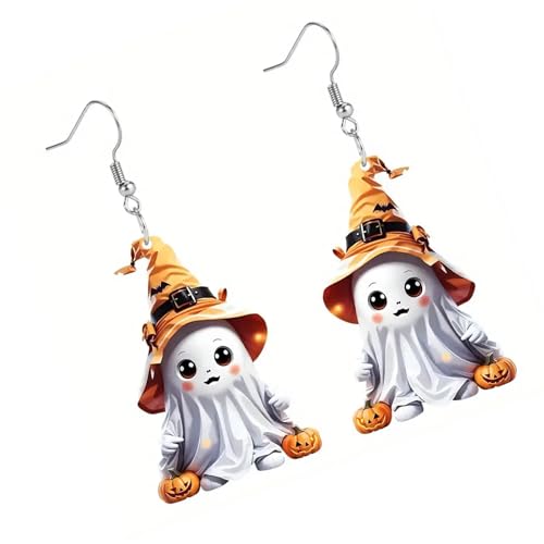 INSEOWI Halloween-Acryl-Kürbis-Ohrringe, Party-Zubehör, schöner Kostümschmuck für Damen und Mädchen, Kürbis-Schmuck von INSEOWI