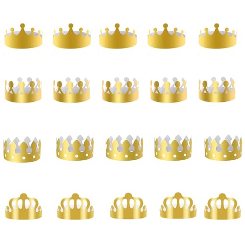 INSEOWI Moderne Geburtstagskronen für Kinder und Erwachsene, Festivalanlässe, schnelle Montage, verschiedene Stile, Größen, Festival-Party-Zubehör, 20 Stück von INSEOWI