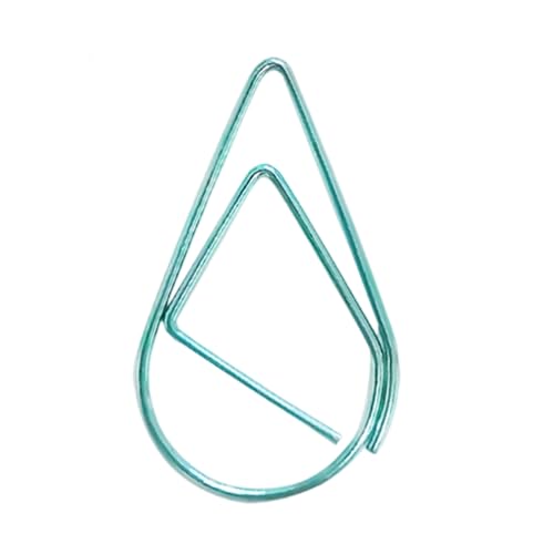 Kleine Lesezeichen, kreative Büroklammern, Wassertropfenform, Lesezeichen, Halter, schöner Planer für Zuhause, Metall, Wassertropfenform, Büro, dekorativ, 100 Stück von INSEOWI
