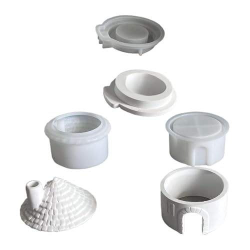 Silikon-Teelichthalter in Hausform für Epoxidharz-Teelichthalter, Dekoration, Mehrzweckformen von INSEOWI