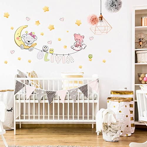 INSPIO Wandsticker personalisiert Tiere & Wunschname Wandtattoo Bär Eulen Herzen Sterne für Kinderzimmer Babyzimmer Spielzimmer Mädchenzimmer Wanddeko INSPIO Wandsticker personalisiert Tiere & Wunschname Wandtattoo Bär Eulen Herzen Sterne für Kinderzimmer Babyzimmer Spielzimmer Mädchenzimmer Wanddeko von INSPIO