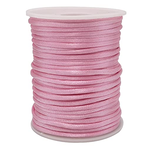 INSPIRELLE Satinschnur, 3 mm, Rosa, Rattail-Seidenschnur, chinesischer Knotenfaden für Schmuckherstellung, 45,7 m Spule INSPIRELLE Satinschnur, 3 mm, Rosa, Rattail-Seidenschnur, chinesischer Knotenfaden für Schmuckherstellung, 45,7 m Spule von INSPIRELLE