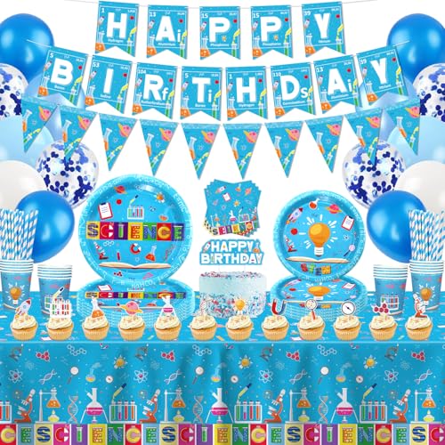 171 Pcs Science Party Supplies Mad Scientist Geburtstag Party Dekoration Science Party Papier Geschirr Labor Thema Begünstigungen für Kind Science Lab Geburtstag Baby Shower für 20 Gäste 171 Pcs Science Party Supplies Mad Scientist Geburtstag Party Dekoration Science Party Papier Geschirr Labor Thema Begünstigungen für Kind Science Lab Geburtstag Baby Shower für 20 Gäste von INSPIREYEE