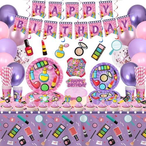177 Pcs Makeup Geburtstag Party Supplies Spa Geburtstag Party Dekorationen Makeup Party Geschirr Makeup Thema Begünstigungen für Mädchen für Spa Geburtstag Party Dekoration Baby Dusche für 20 Gäste 177 Pcs Makeup Geburtstag Party Supplies Spa Geburtstag Party Dekorationen Makeup Party Geschirr Makeup Thema Begünstigungen für Mädchen für Spa Geburtstag Party Dekoration Baby Dusche für 20 Gäste von INSPIREYEE