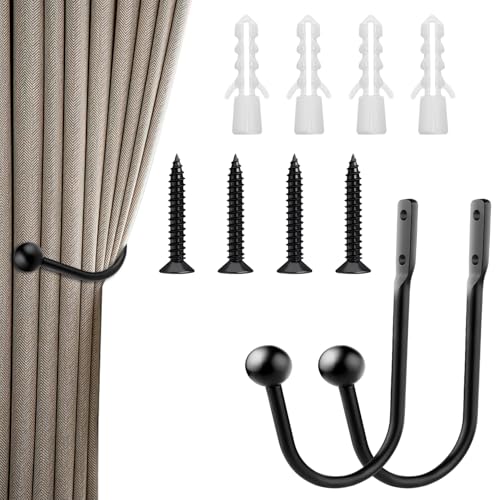 INSPUTOL Raffhalterhaken für Vorhänge, 2 Stück Raffhalterhaken für Vorhänge, Raffhalter für Vorhänge, Raffhalterhaken für Vorhänge, Metall-Vorhanghaken für Raffhalter für Vorhänge (schwarz) INSPUTOL Raffhalterhaken für Vorhänge, 2 Stück Raffhalterhaken für Vorhänge, Raffhalter für Vorhänge, Raffhalterhaken für Vorhänge, Metall-Vorhanghaken für Raffhalter für Vorhänge (schwarz) von INSPUTOL