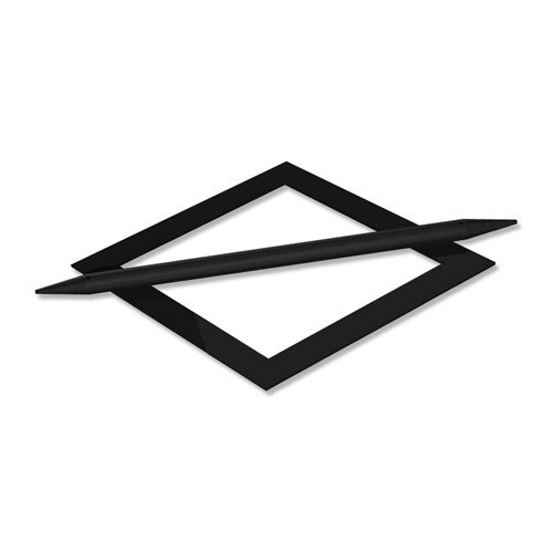INTERDECO Raffspangen/Gardinenspangen (2 Stück) Schwarz aus Metall, Avos Raute von INTERDECO