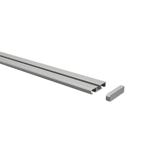 Interdeco Gardinenschienen Silber-Grau 1-/2-läufige Vorhangschienen aus Aluminium, Slimline, 180 cm Interdeco Gardinenschienen Silber-Grau 1-/2-läufige Vorhangschienen aus Aluminium, Slimline, 180 cm von INTERDECO