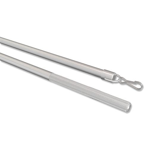 Interdeco Schleuderstab/Gardinenstab (1 Stück) Silbergrau aus Aluminium für Gardinen/Vorhänge, Simply, 100 cm von INTERDECO