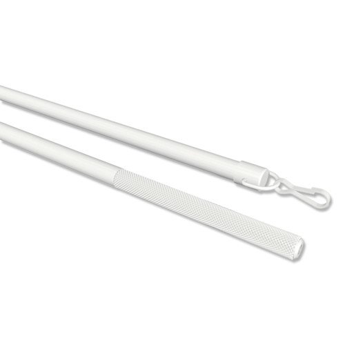 Interdeco Schleuderstab/Gardinenstab (1 Stück) Weiß aus Aluminium für Gardinen/Vorhänge, Simply, 150 cm von INTERDECO