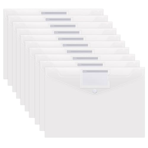 10 Stück Dokumententasche A4 mit Etikettentasche, Klarsichthülle Dokumentenmappe A4 zum Abheften Wasserdicht Sammelmappen für DokumenteOrganisierenDatei,Papier,Quittungen,Hausaufgaben,Schulbüro 10 Stück Dokumententasche A4 mit Etikettentasche, Klarsichthülle Dokumentenmappe A4 zum Abheften Wasserdicht Sammelmappen für DokumenteOrganisierenDatei,Papier,Quittungen,Hausaufgaben,Schulbüro von INYEEXUP