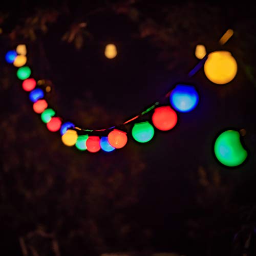 INtrenDU Party Lichterkette, LED, bunt 9,5m Mit 20 großen Kugeln wasserfest (IP44) für außen und innen Geburtstagsdeko Hochzeit von INtrenDU