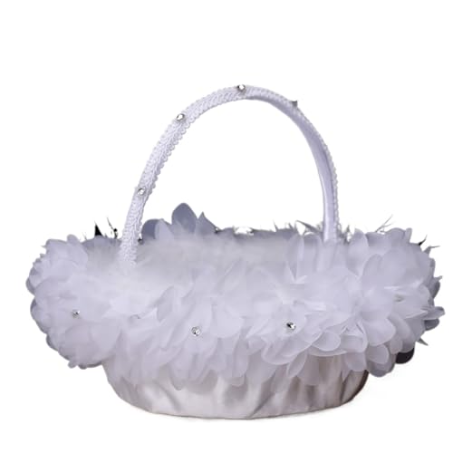 1 STÜCK Große Blumenmädchenkörbe for Hochzeiten Fee Hochzeitskorb Blütenblatt Konfetti Süßigkeiten Party Supplies Obstkorb von IOEUIWP