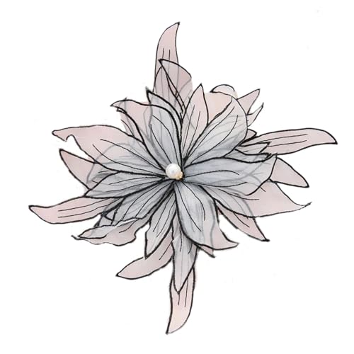 1 Stück 3D gestickte Blumen Applikationen Stoff Hochzeitskleid Spitzenborte Kragen Mesh Nähen Patch for Kleid DIY Dekoration 25 cm Für Jacken Jeans Kleidung(Black) von IOEUIWP