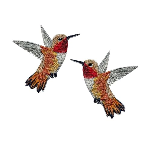 1 paar Nette Vogel Stickerei Patches for Kleidung DIY Bügeln Cartoon Patch Auf Kleidung Taschen Dekorative Aufkleber Mit Kleber Für Jacken Jeans Kleidung von IOEUIWP