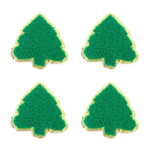 4 Stücke Handtuch Stickerei Phnom Penh Weihnachten Emblem Kleidung Zubehör Abzeichen Aufkleber Stickerei Aufkleber Aufbügeln Patches Für Jacken Jeans Kleidung(Christmas tree) von IOEUIWP