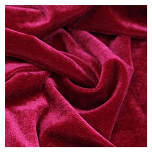 Dicker Samt-Bankett-Tischrock, Hochzeitshintergrund for Tischdecke, Tischdecke, Event, Party, Bühne, Tisch-Rock-Dekoration Für Hochzeit Party Geburtstag(Burgundy,H50xL300CM) von IOEUIWP