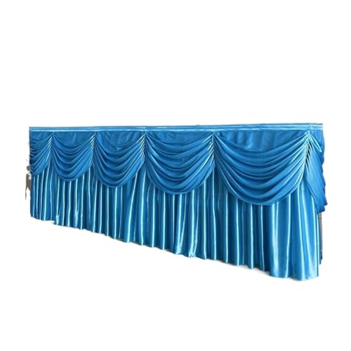 Hochzeit Check-In 300*75CM Tischrock Hochzeit Champagner Turm Kerzenständer Stoff Tischdekoration Tischdecke Dessert Tischrock Für Hochzeit Party Geburtstag(Blue) von IOEUIWP