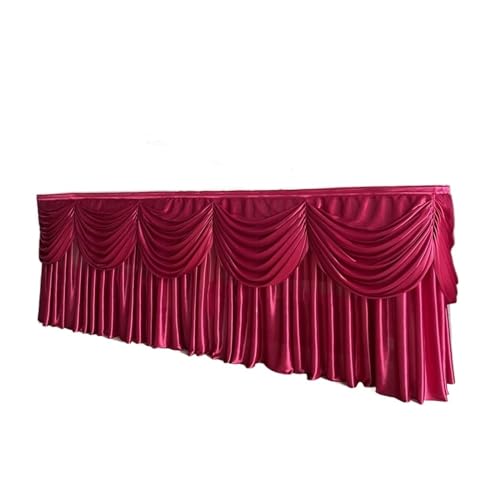 Hochzeit Check-In 300*75CM Tischrock Hochzeit Champagner Turm Kerzenständer Stoff Tischdekoration Tischdecke Dessert Tischrock Für Hochzeit Party Geburtstag(Red) von IOEUIWP
