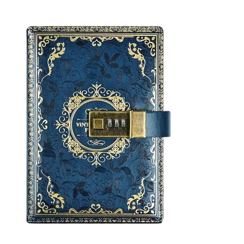 IOEUIWP Exquisites Vintage-Notizbuch, PU, A5, Notizblock mit Passwortaufzeichnung, Datenschutz, Geheimprotokoll, Büro- und Reisenotizen, Schulbedarf(Color 10) von IOEUIWP