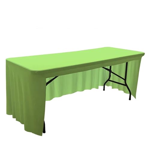 Spandex-Stretch-Tischdecke, 1,8 m bis 2,4 m, elastische Tischdecke for Hotel, Bankett, Hochzeit, Party, Tischdekoration, weißer Tischrock Für Hochzeit Party Geburtstag(GREEN02,4FT-120x58x58cm) von IOEUIWP