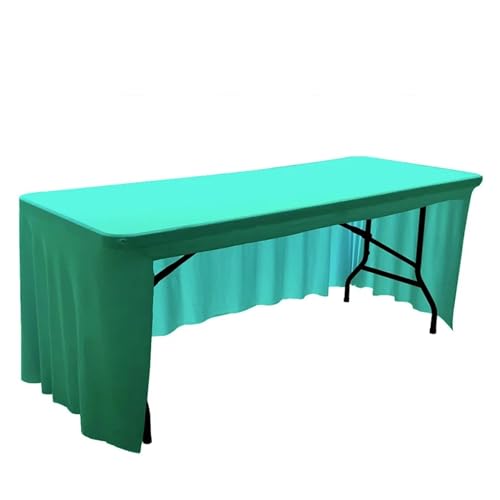 Spandex-Stretch-Tischdecke, 1,8 m bis 2,4 m, elastische Tischdecke for Hotel, Bankett, Hochzeit, Party, Tischdekoration, weißer Tischrock Für Hochzeit Party Geburtstag(Mint Green,8FT-243x76x76cm) von IOEUIWP
