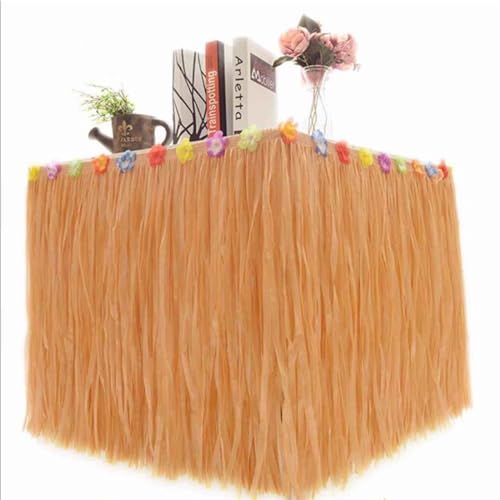 Tischrock for Tropische hawaiianische Partydekorationen, Partydekorationen, Zubehör, Tischdekoration for Geburtstag von Erwachsenen und Kindern Für Hochzeit Party Geburtstag(SET11,276X75CM) von IOEUIWP