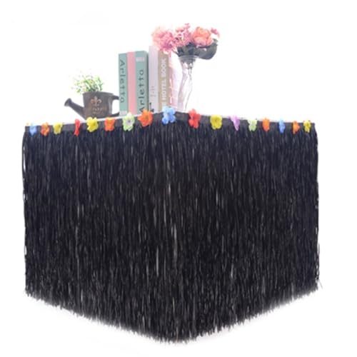 Tischrock for Tropische hawaiianische Partydekorationen, Partydekorationen, Zubehör, Tischdekoration for Geburtstag von Erwachsenen und Kindern Für Hochzeit Party Geburtstag(SET12,580X75CM) von IOEUIWP