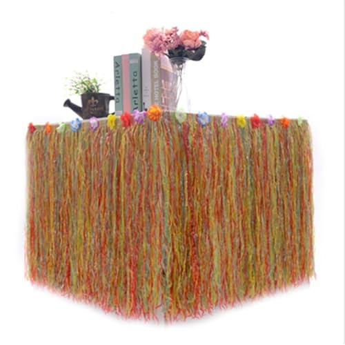 Tischrock for Tropische hawaiianische Partydekorationen, Partydekorationen, Zubehör, Tischdekoration for Geburtstag von Erwachsenen und Kindern Für Hochzeit Party Geburtstag(SET13,276X75CM) von IOEUIWP