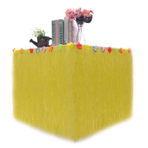 Tischrock for Tropische hawaiianische Partydekorationen, Partydekorationen, Zubehör, Tischdekoration for Geburtstag von Erwachsenen und Kindern Für Hochzeit Party Geburtstag(SET16,580X75CM) von IOEUIWP